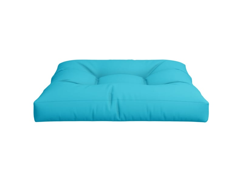  Coussin de palette, coussin de chaise, coussin de canapé turquoise 80x80x12 cm tissu cf55484  - Conforama E