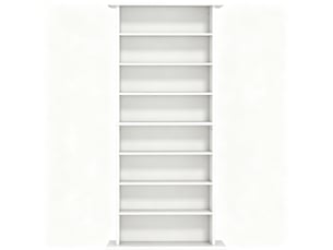 Meuble de rangement cd dvd 8 compartiments réglables blanc homvra