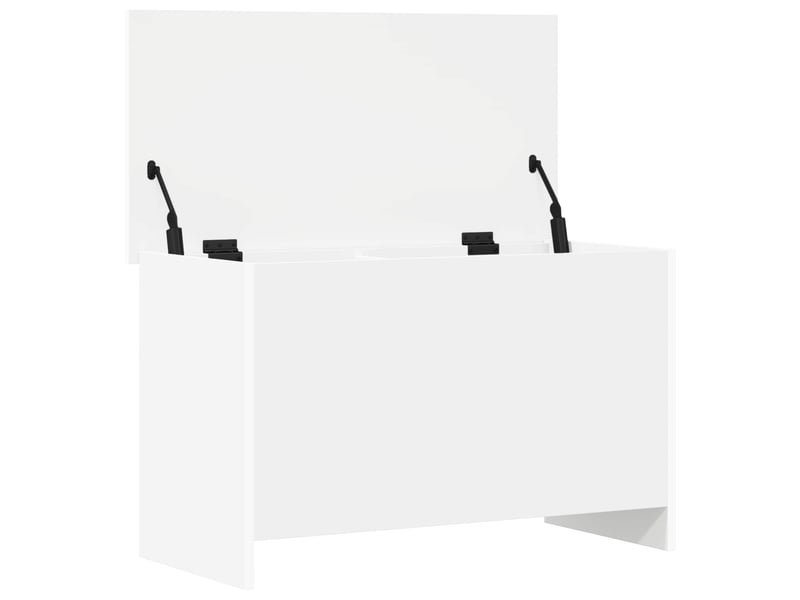 Coffre de rangement blanc 80x40x50 cm bois d'ingénierie - Conforama E