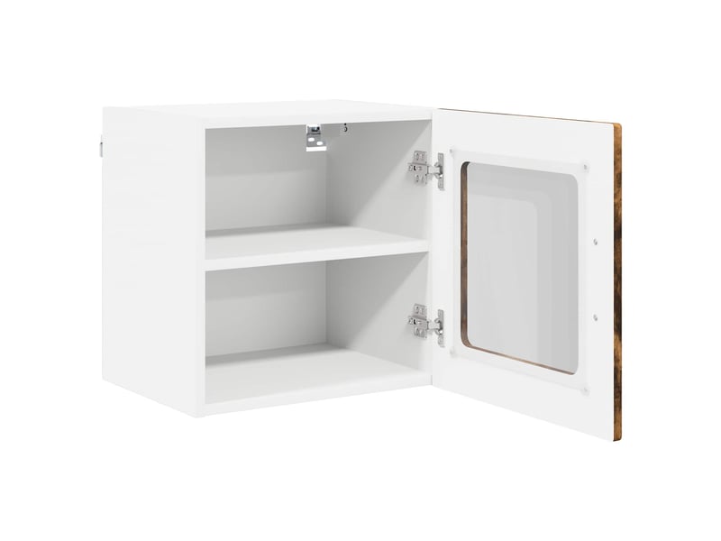 Meuble mural de cuisine, cabinet en verre mural chêne fumé 40x31x40cm shl1363 - Conforama E