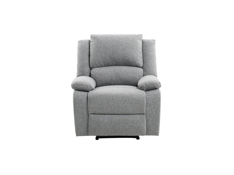 Relaxxo - fauteuil relaxation 1 place leo en tissu - gris clair  - Conforama A