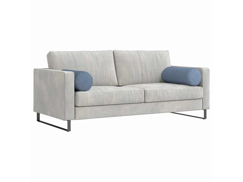  Lot de 2 coussins d'accent, coussins décoratifs, coussins lombaires bleu ø 25 x 70 cm cf56717  - Conforama C