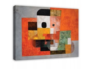 Tableau décoration murale impression sur toile abstrait  orange - 100x70 cm - tableau décoration murale chambre et salon