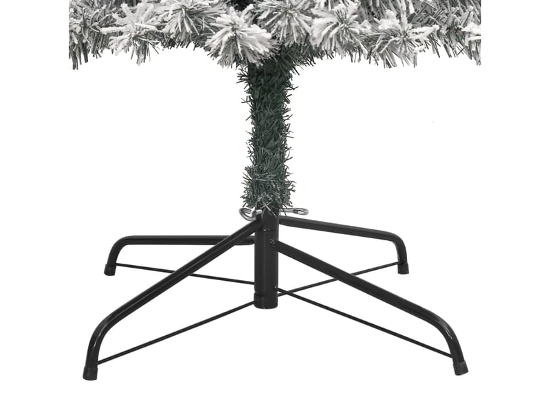  Sapin de noël, arbre de noël mince avec support et flocon de neige 270 cm pvc  - Conforama E