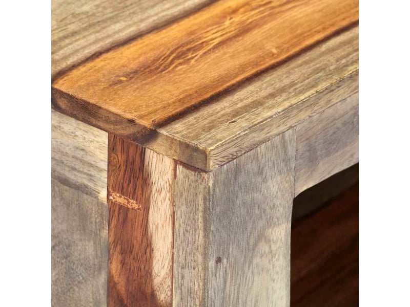  Meuble tv - banc tv - meuble de rangement bois massif 130x30x40 cm  - Conforama E