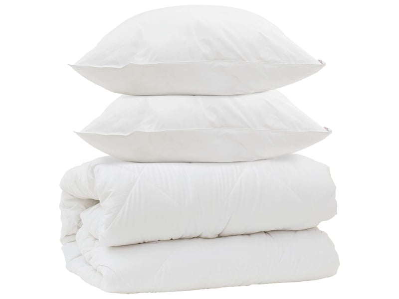  Couette avec oreillers avec oreiller 3 pièces - duvet blanc microfibre  - Conforama A