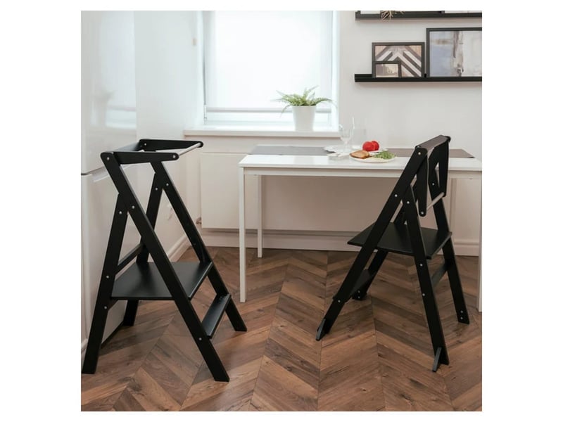 Tour d'apprentissage pliable « step'n'fold », noir, avec support supplémentaire FoBLX - Conforama B