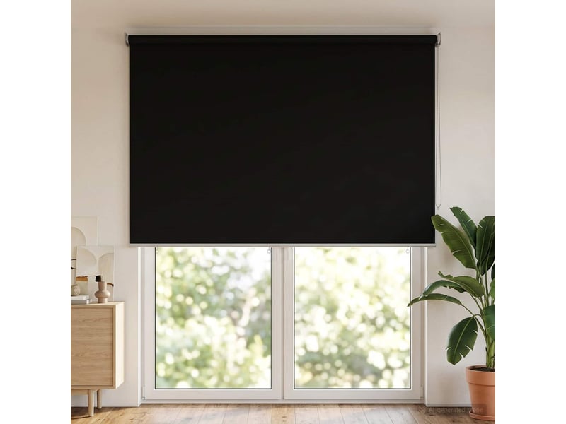  Store enrouleur, store roulant extérieur protection uv noir 100 x 230 cm (l x h) cf47523  - Conforama C