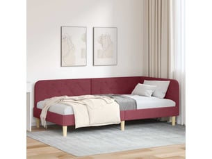 Lit simple 90x190 cm    coloris rouge