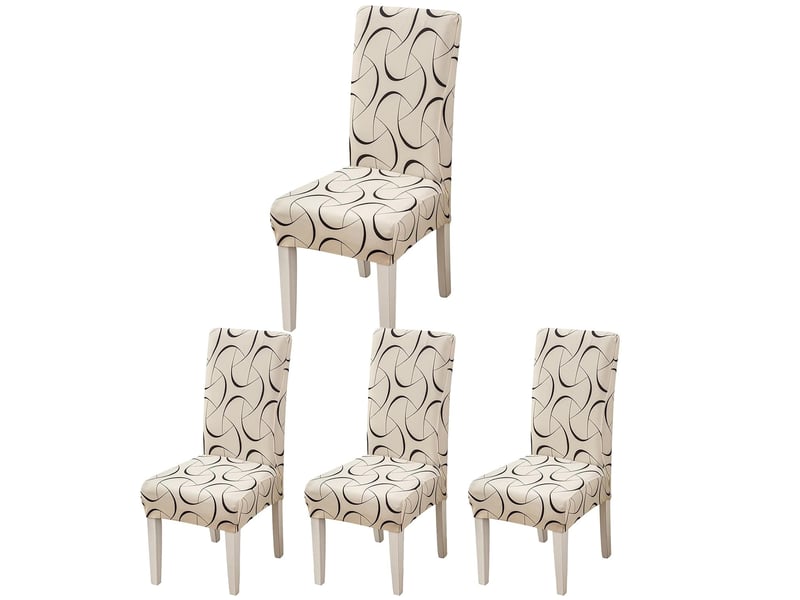  Lot de 4 housses de chaise pour salle à manger – simple et élégant  - Conforama A