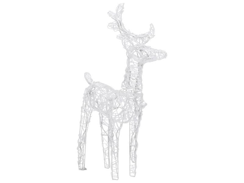  Rennes de noël 6 pcs 240 led blanc froid acrylique  - Conforama D