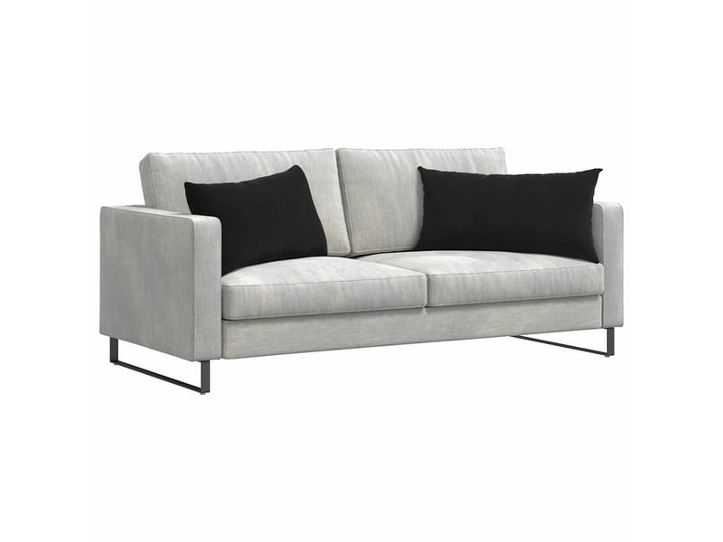  Lot de 2 coussins de canapé, coussins décoratifs noir 80 x 40 cm cf59142  - Conforama C