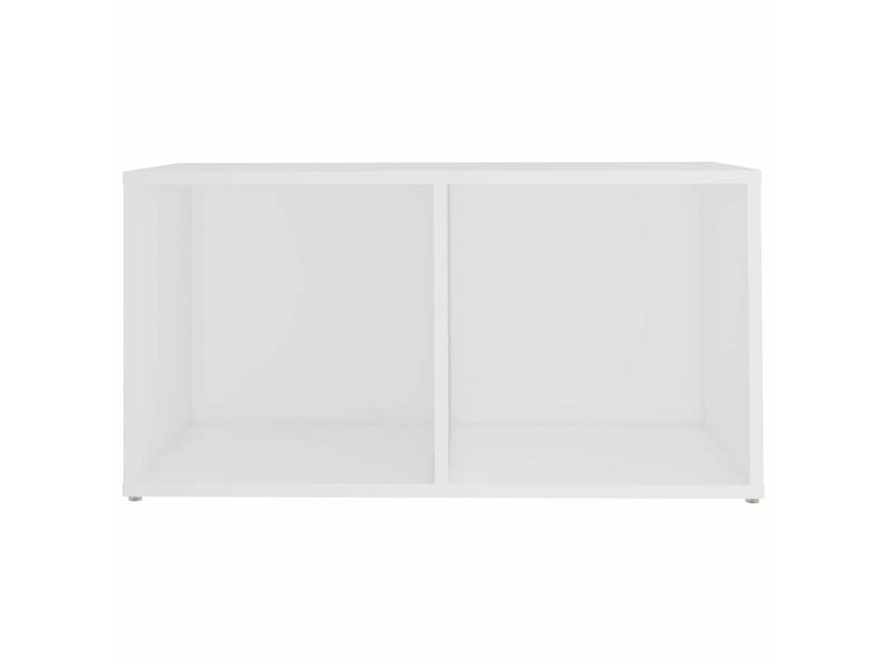  Lot de 2 meuble tv bas salon blanc 72x35x36,5 cm bois d'ingénierie shl17385  - Conforama E