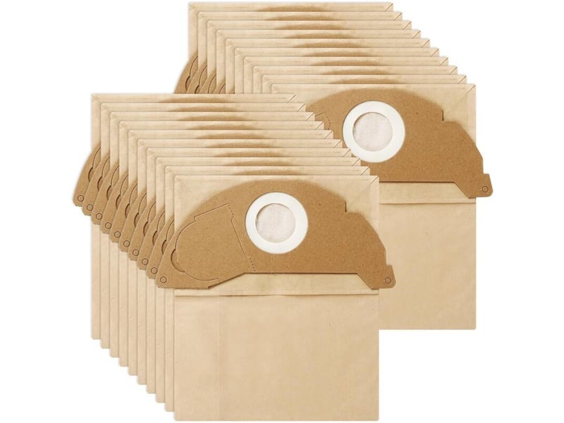  20 pièces sac aspirateur pour wd2 mv2 wd 2.200 wd2250 a2004 a2054 a2099, 6.904-322.0 robot aspirateur，sac aspirateur karcher  - Conforama E
