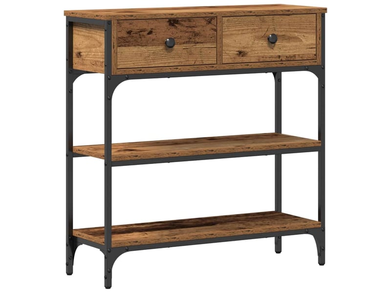  Table console - table d'appoint - table d' entrée bois ancien 72,5 x 25 x 75 cm bois d'ingénierie  - Conforama A