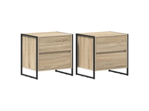 Table de chevet - cabinet de chevet - table de nuit 2 pc sonoma 50 x 39,5 x 50 cm bois d'ingénierie