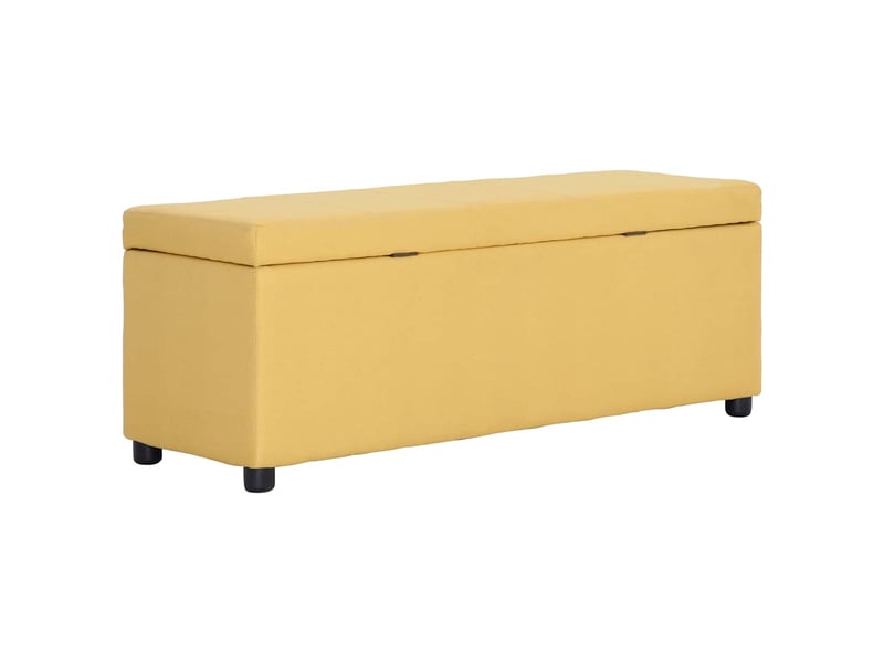  Banc d'entrée, banc d'intérieur avec compartiment de rangement 116 cm jaune polyester  - Conforama D