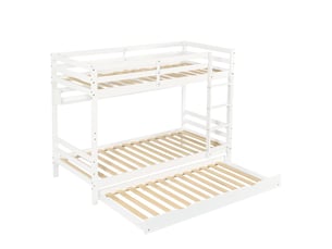 Lit superposé 90x200 cm <strong>SEYAKANY</strong> <strong></strong> coloris blanc