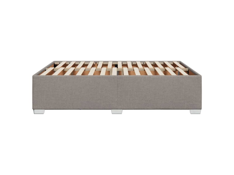  Lit double- lit adulte -  cadre de lit sans matelas taupe 160x200 cm tissu  - Conforama D