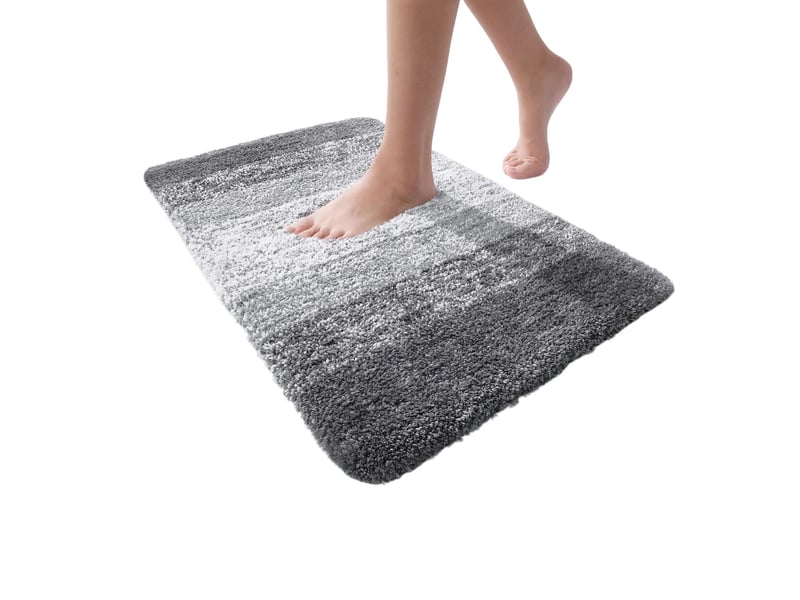  Tapis de bain en microfibre antidérapant - 24 x 36 pouces - gris  - Conforama A