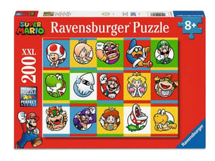 Puzzle xxl 200 p - collection de personnages super mario