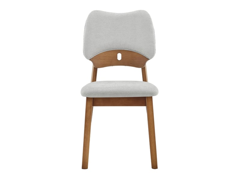  Chaise de cuisine 2 chaises design moderne dossier papillon assise rembourrée bois  - Conforama A