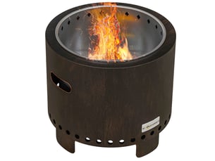 Brasero de table ø45x42 cm sans fumée en métal noir