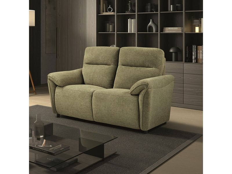 Canapé 2 places fixe tissu vert chiné - balco BALCO - Conforama C