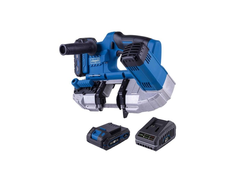  Scie a ruban metal sans fil 20v 63,5 cm 6 vitesses avec batterie 2ah et chargeur 2,4a SCH4046664269373 - Conforama A