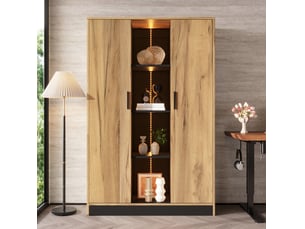 Vitrine coloris bicolore 2 étagère(s) HAUSS SPOLE  - 95 cmx160 cm