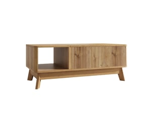Table basse 95x48x50 cm plateau relevable, mdf naturel