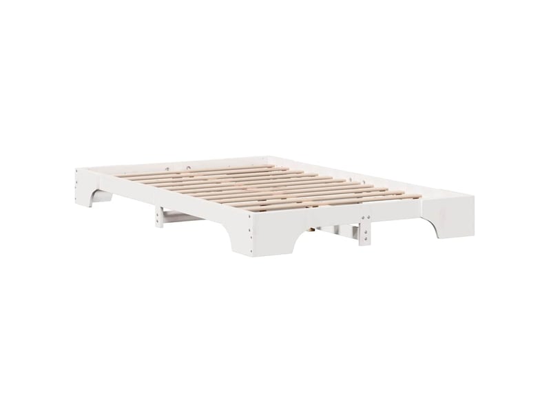  Lit double- lit adulte -  cadre de lit blanc 135 x 190 cm pin massif  - Conforama C