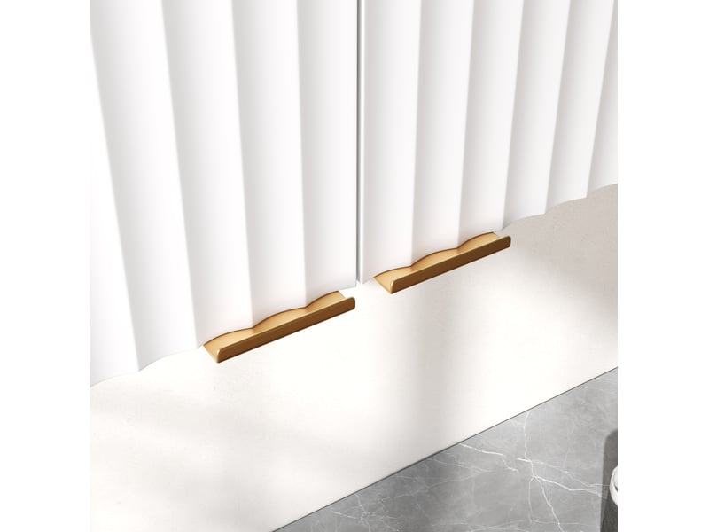 Armoire murale cuisine 90x29x60 cm blanche en mdf, 3 portes pour salon, salle de bain et buanderie - Conforama E