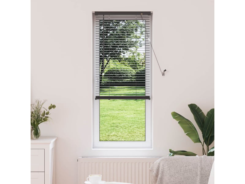  Store vénitien, store de fenêtre gris argenté 150 x 40 cm 25 mm pvc cf47844  - Conforama B