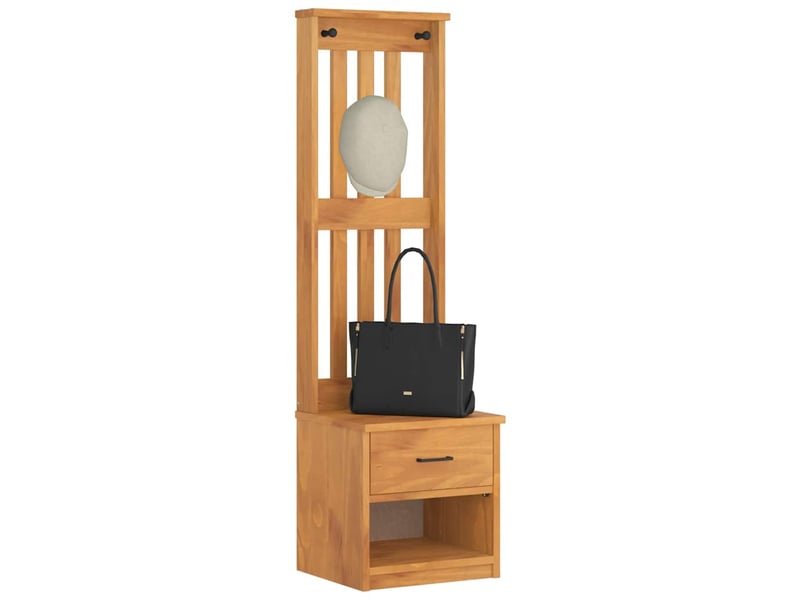  Porte manteau couloir sandnes 45x40x159,5 cm bois massif pin shl92603  - Conforama D