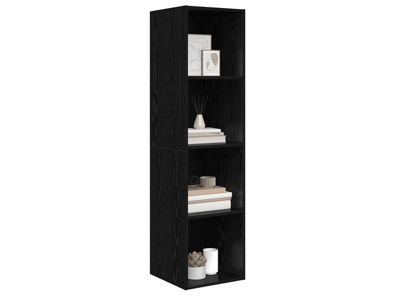  Ensemble meuble tv - banc tv - meuble de rangement 37 x 37 x 142,5 cm chêne noir  - Conforama C