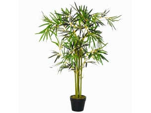 Bambou artificiel en pot, plante artificielle pour décoration intérieure et extérieure, hauteur 120 cm, vert