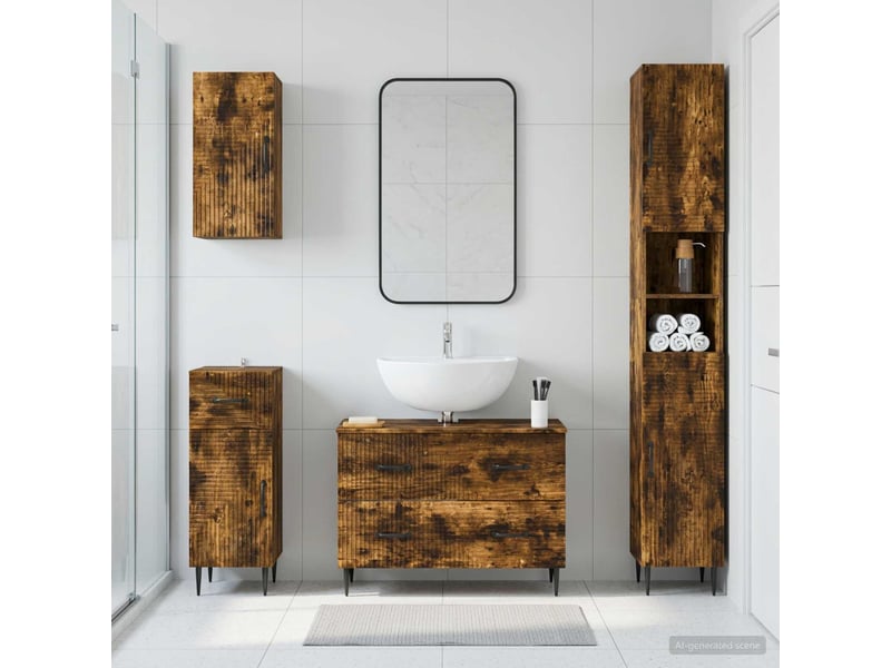 Ensemble de 4 pièces d'armoires de salle de bain haarlem cf63261 - Conforama B