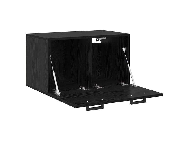  Armoire murale salon, meuble de rangement 60 x 36,5 x 35 cm bois d'ingénierie chêne noir  - Conforama E