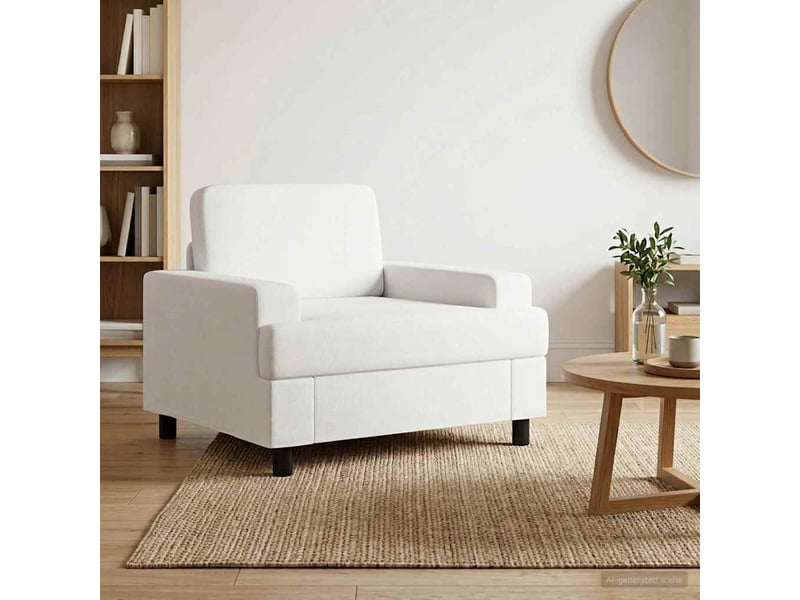 Vidaxl fauteuil blanc tissu - Conforama B