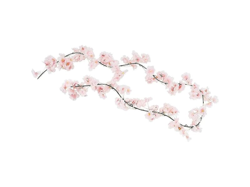  Couronne de fleurs artificielles de 1,8 mètre, guirlande décorative pour cheminée et fêtes.-pink  - Conforama E