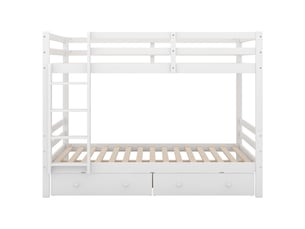 Lit superposé 140x200 cm <strong>ZOVIRA</strong>  <strong></strong> coloris blanc