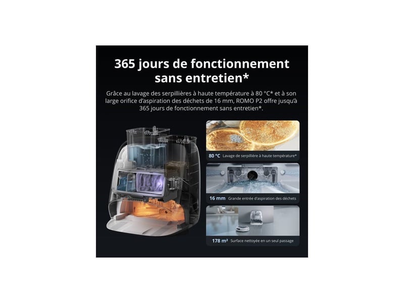  Robot aspirateur laveur transparent avec lidar et contrôle par application DJI6937224160538 - Conforama E