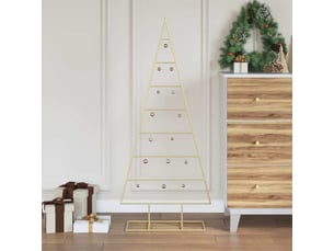 Sapin de noël - arbre de noël en métal doré 125 cm acier peint par poudre