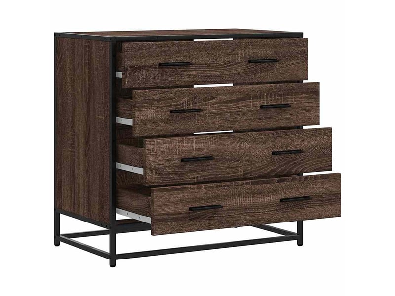 Commode chambre adulte, armoire à tiroirs chêne marron 70x41x70cm bois d'ingénierie shl618  - Conforama E