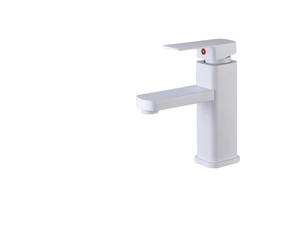 Robinet double usage eau chaudeeau froide pour salle de bain et cuisine (blanc mat - 60 cm)