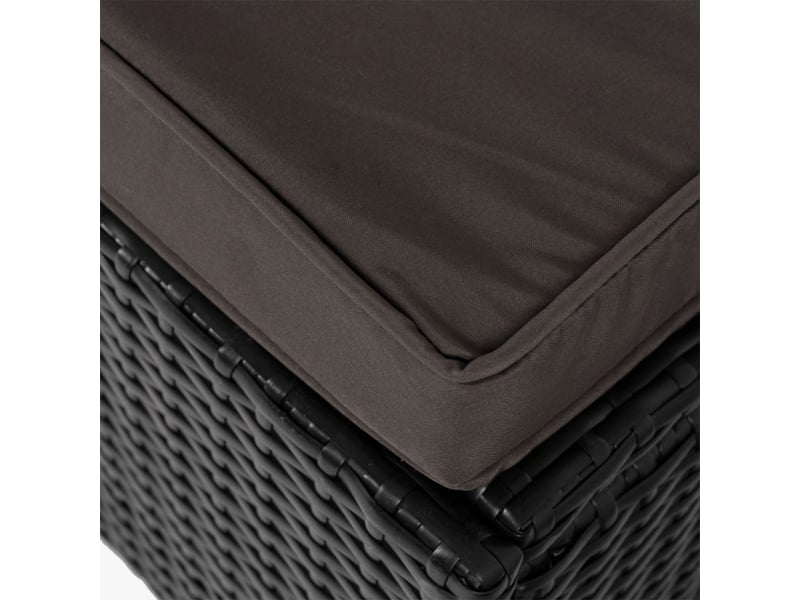  Fauteuil de jardin en rotin et tissu marron  - Conforama E
