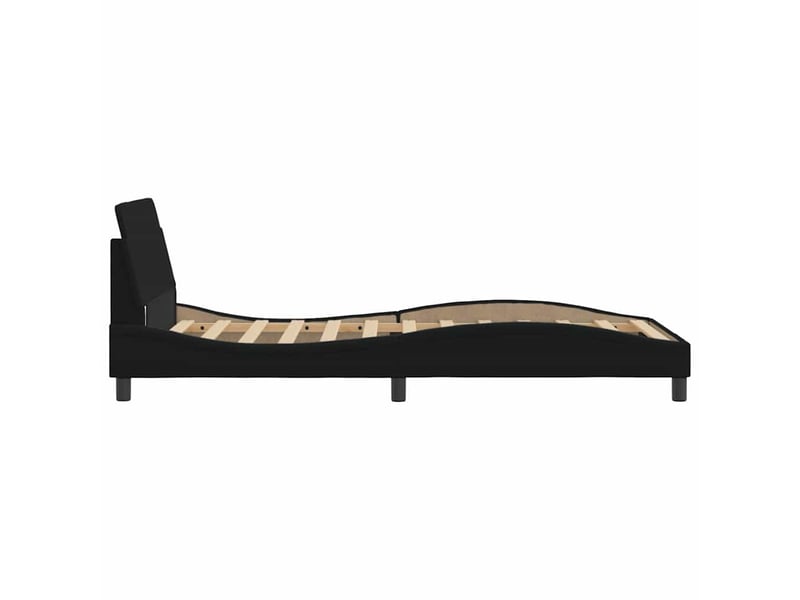  Lit simple- lit adulte -  cadre de lit dover noir 100x200 cm tissu  - Conforama D