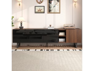 Meuble tv coloris noir  <strong>OOIILLEE</strong>  <strong></strong>