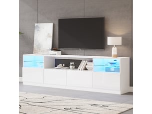Meuble tv coloris blanc 180 cm Fay Lum